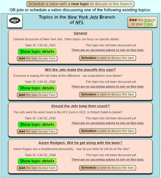 There are several topics related to the New York Jets to choose from