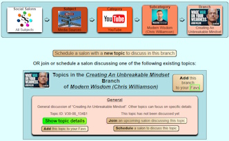 Clicking the link takes her to the Chris Williamson YouTube episode to be discussed